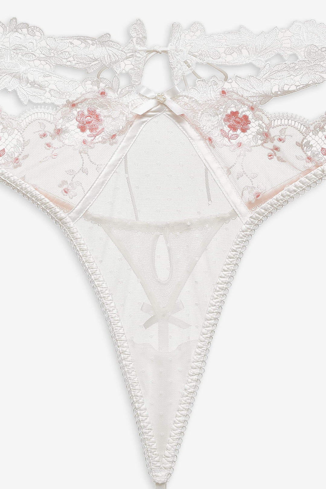 For Love and Lemons Le Fleur Thong Panty - Peach