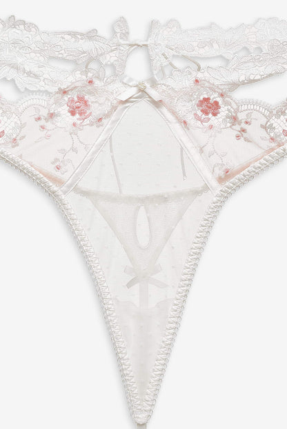 For Love and Lemons Le Fleur Thong Panty - Peach