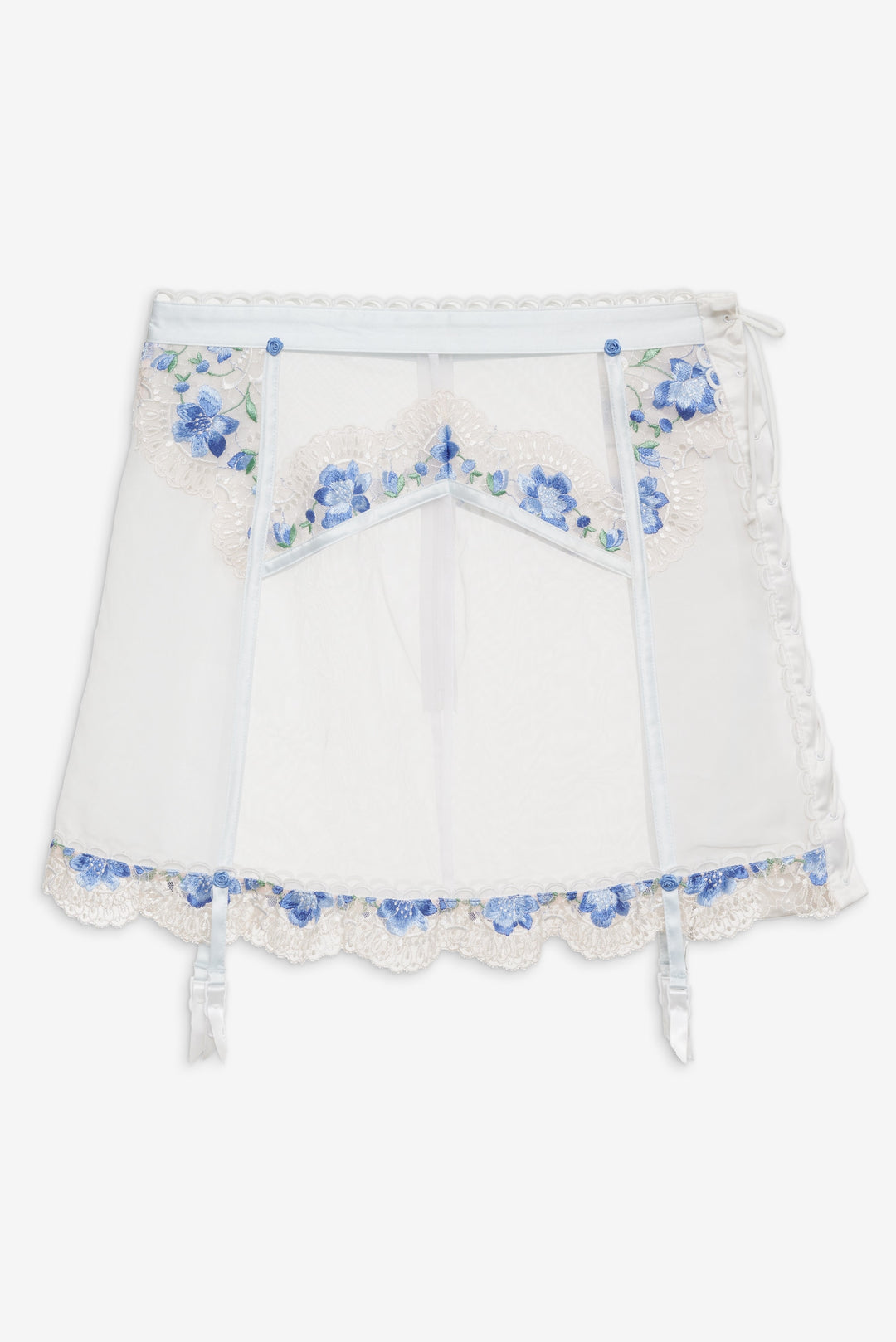 For Love and Lemons Festival Rose Skirt - Blue