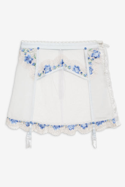 For Love and Lemons Festival Rose Skirt - Blue