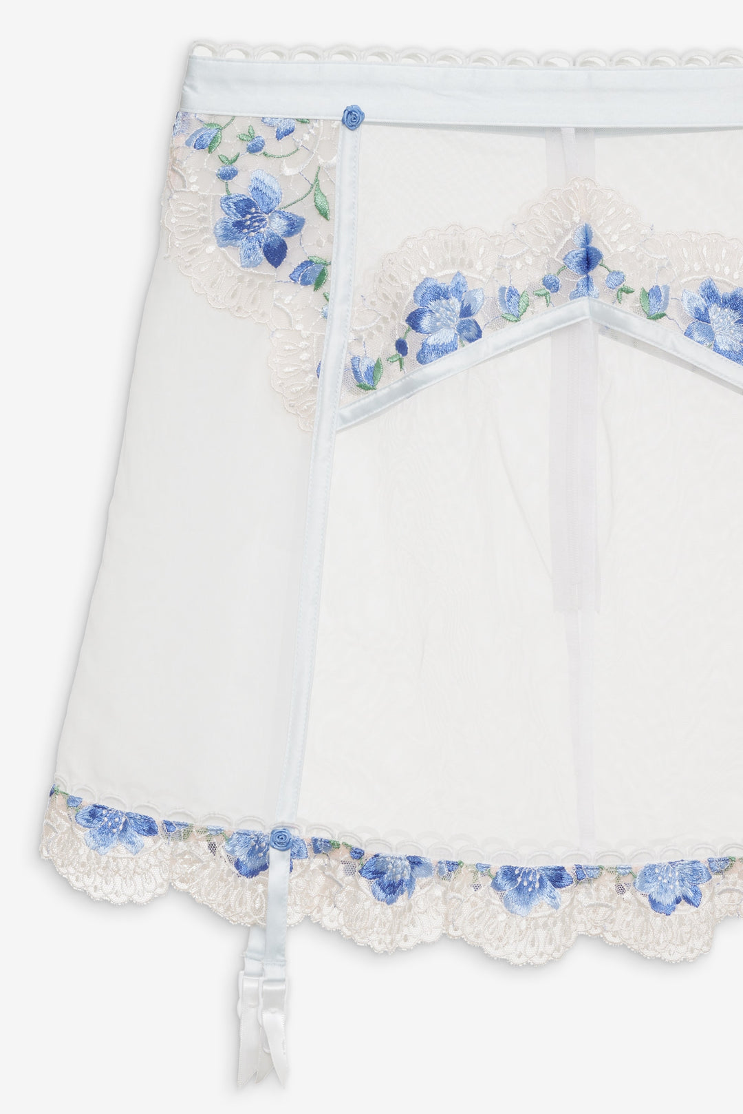 For Love and Lemons Festival Rose Skirt - Blue