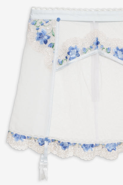 For Love and Lemons Festival Rose Skirt - Blue