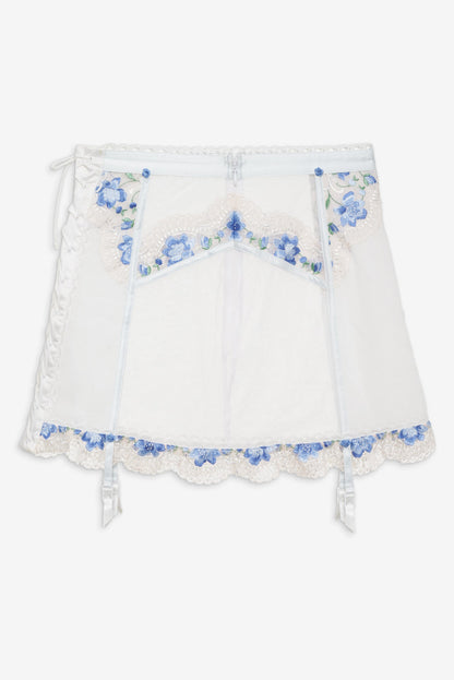 For Love and Lemons Festival Rose Skirt - Blue