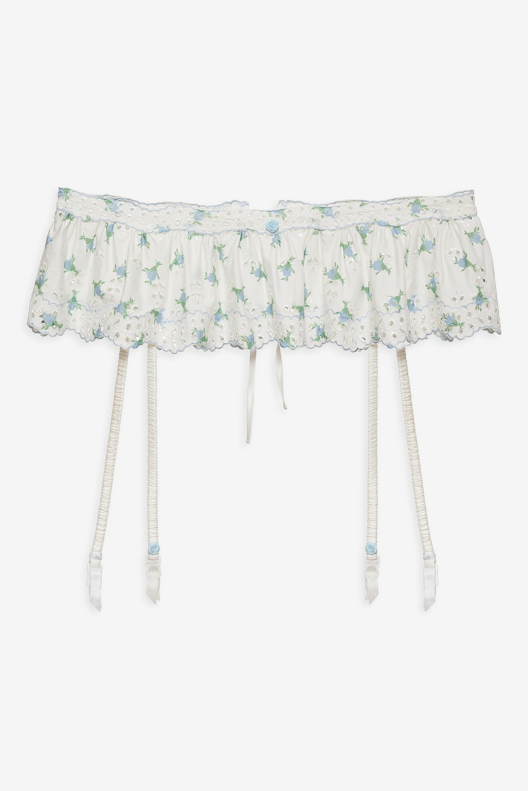 For Love and Lemons Budding Blossom Garter Belt - White