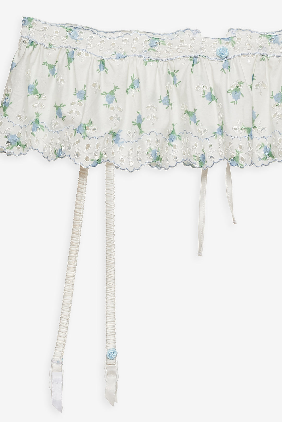 For Love and Lemons Budding Blossom Garter Belt - White