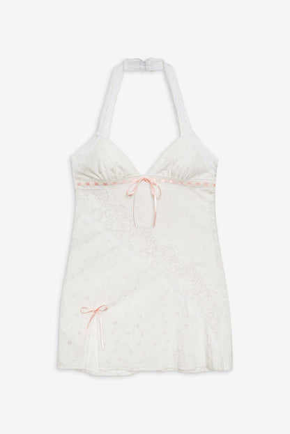 For Love and Lemons Summer Swirl Eyelet Slip Dress - White