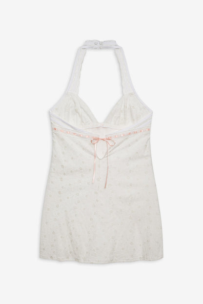 For Love and Lemons Summer Swirl Eyelet Slip Dress - White