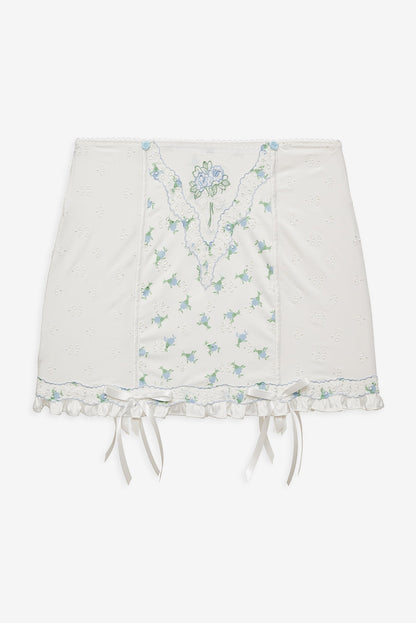 For Love and Lemons Budding Blossom Garter Skirt - White