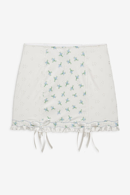 For Love and Lemons Budding Blossom Garter Skirt - White