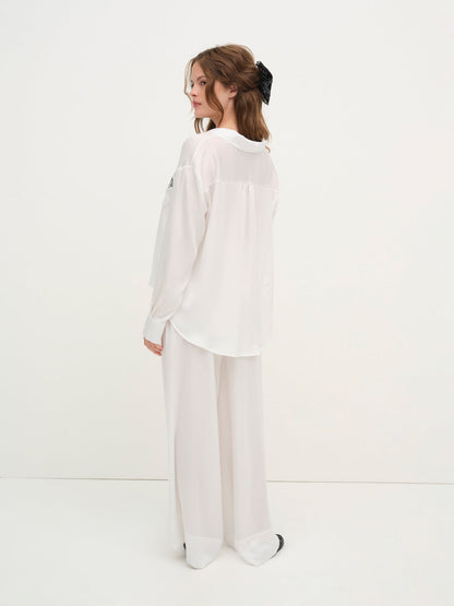 For Love and Lemons Everyday PJ Pant - White
