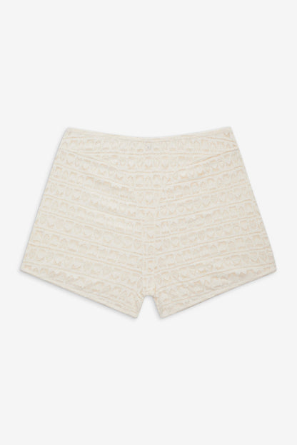 For Love and Lemons Reba Sleep Boyshort - White