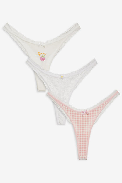 For Love and Lemons Summer Panty Pack - White
