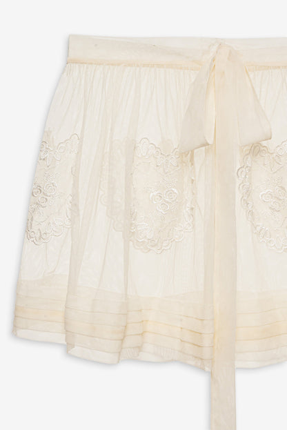 For Love and Lemons Vintage Embroidery Skirt - White