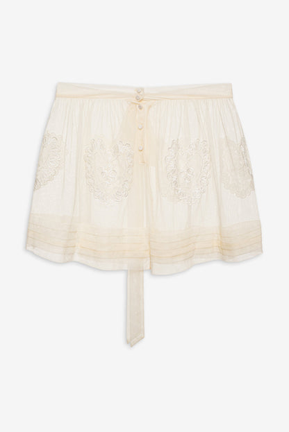 For Love and Lemons Vintage Embroidery Skirt - White