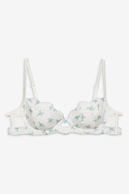 For Love and Lemons Budding Blossom Underwire Bra - White