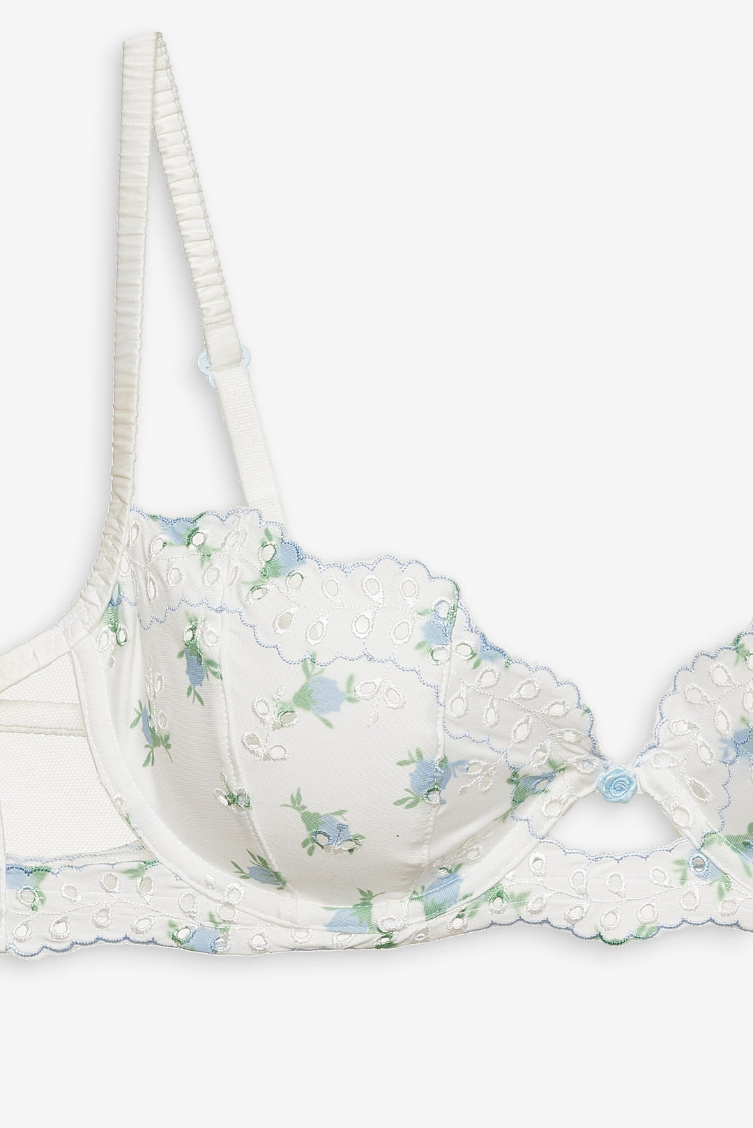 For Love and Lemons Budding Blossom Underwire Bra - White