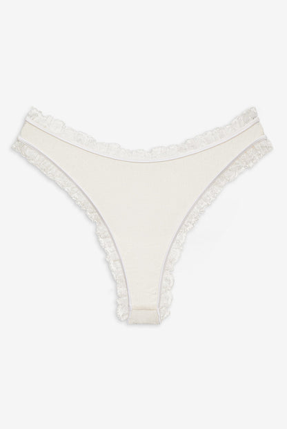 For Love and Lemons Romy Cheeky Panty - White