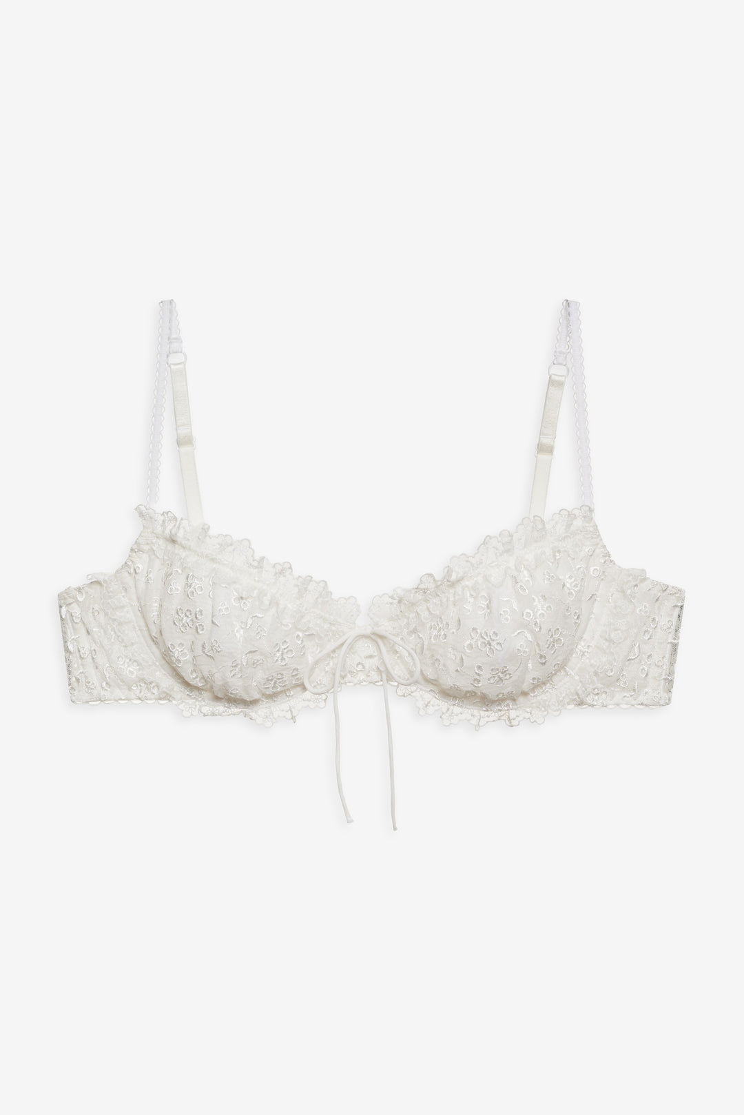 For Love and Lemons Layer Cake Chiffon Underwire Bra - White