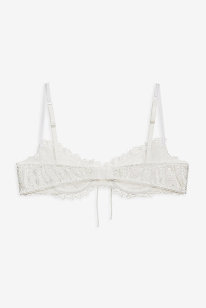 For Love and Lemons Layer Cake Chiffon Underwire Bra - White
