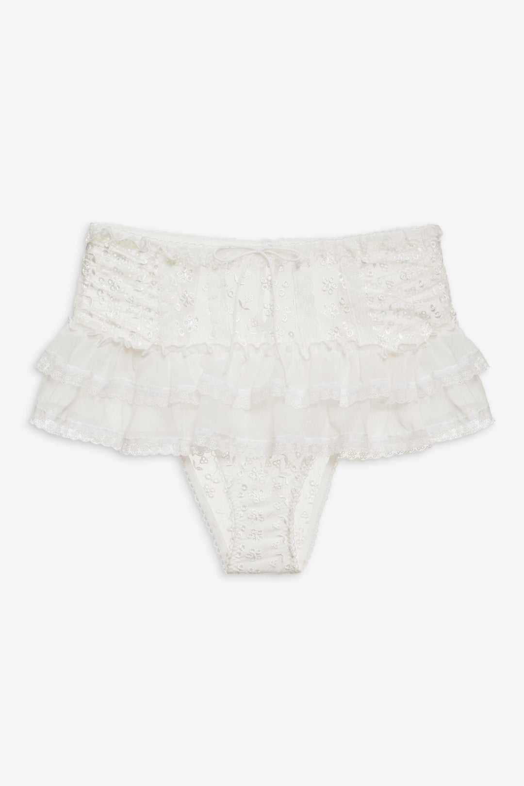 For Love and Lemons Layer Cake Chiffon Panty - White
