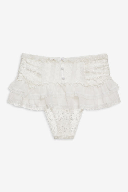 For Love and Lemons Layer Cake Chiffon Panty - White