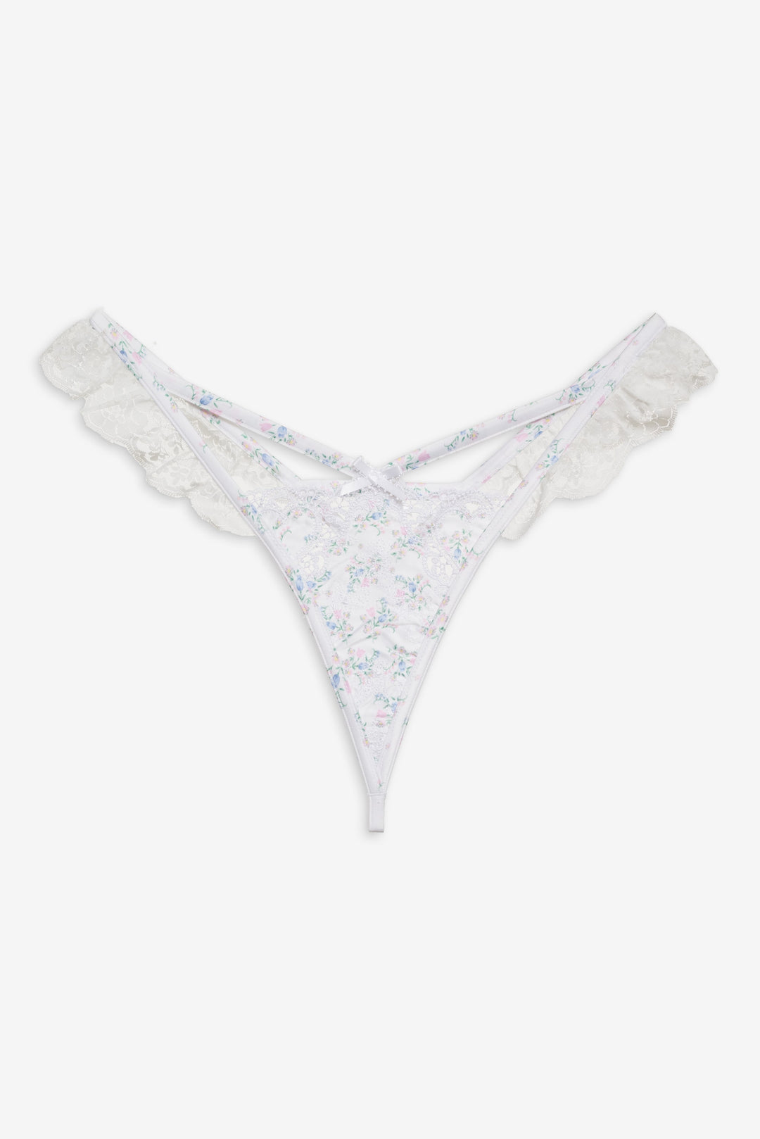 For Love and Lemons Sweet Escape Thong Panty - White