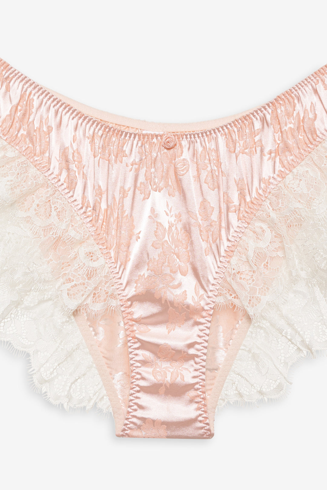 For Love and Lemons Audrey Jacquard Shorts - Peach