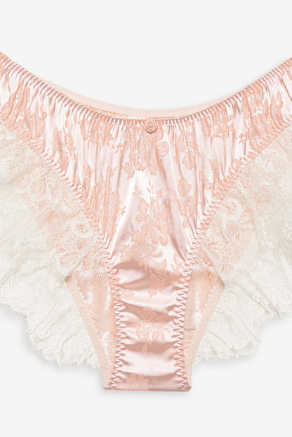 For Love and Lemons Audrey Jacquard Shorts - Peach
