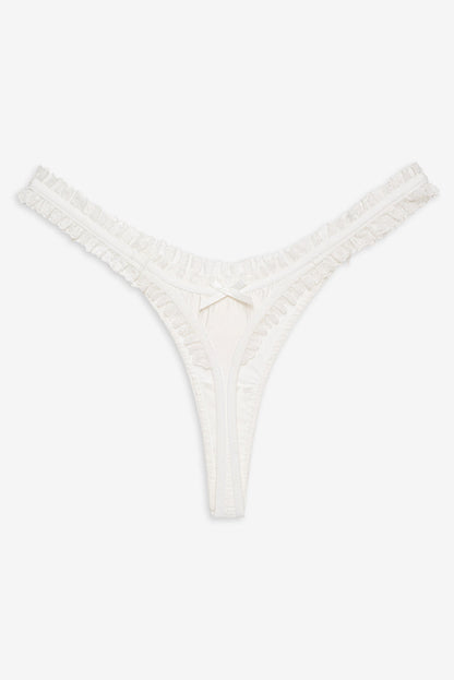 For Love and Lemons Bachelorette Thong Panty Pack - White