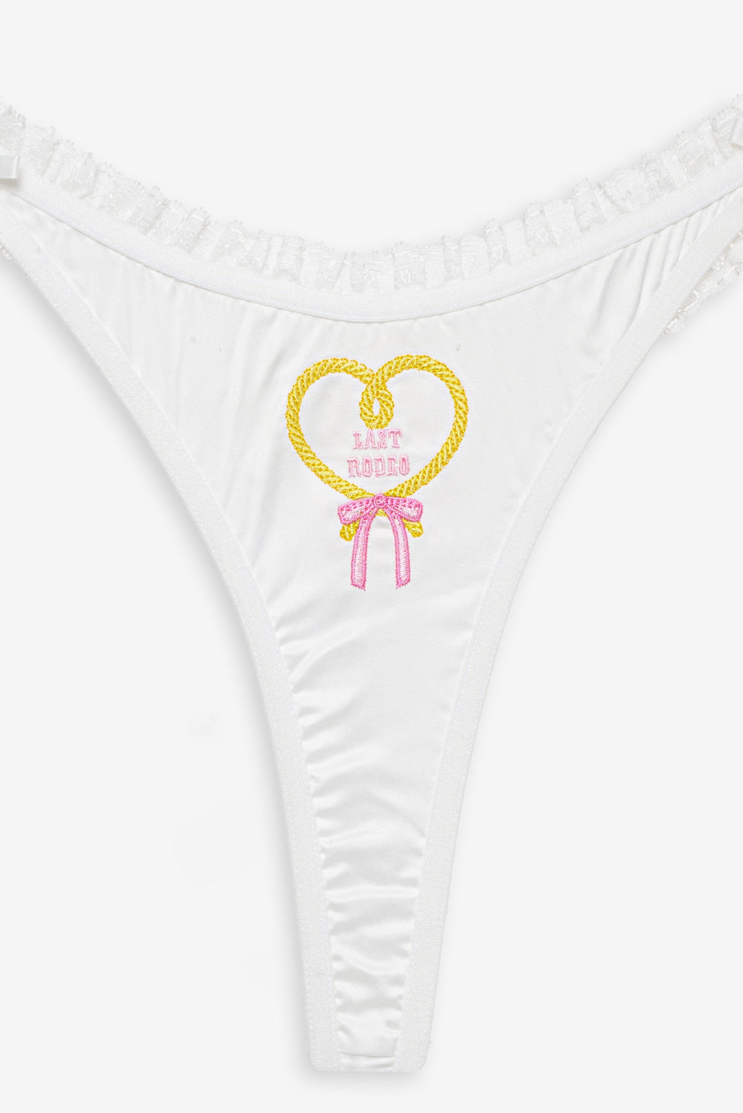 For Love and Lemons Bachelorette Thong Panty Pack - White
