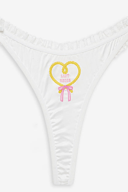 For Love and Lemons Bachelorette Thong Panty Pack - White