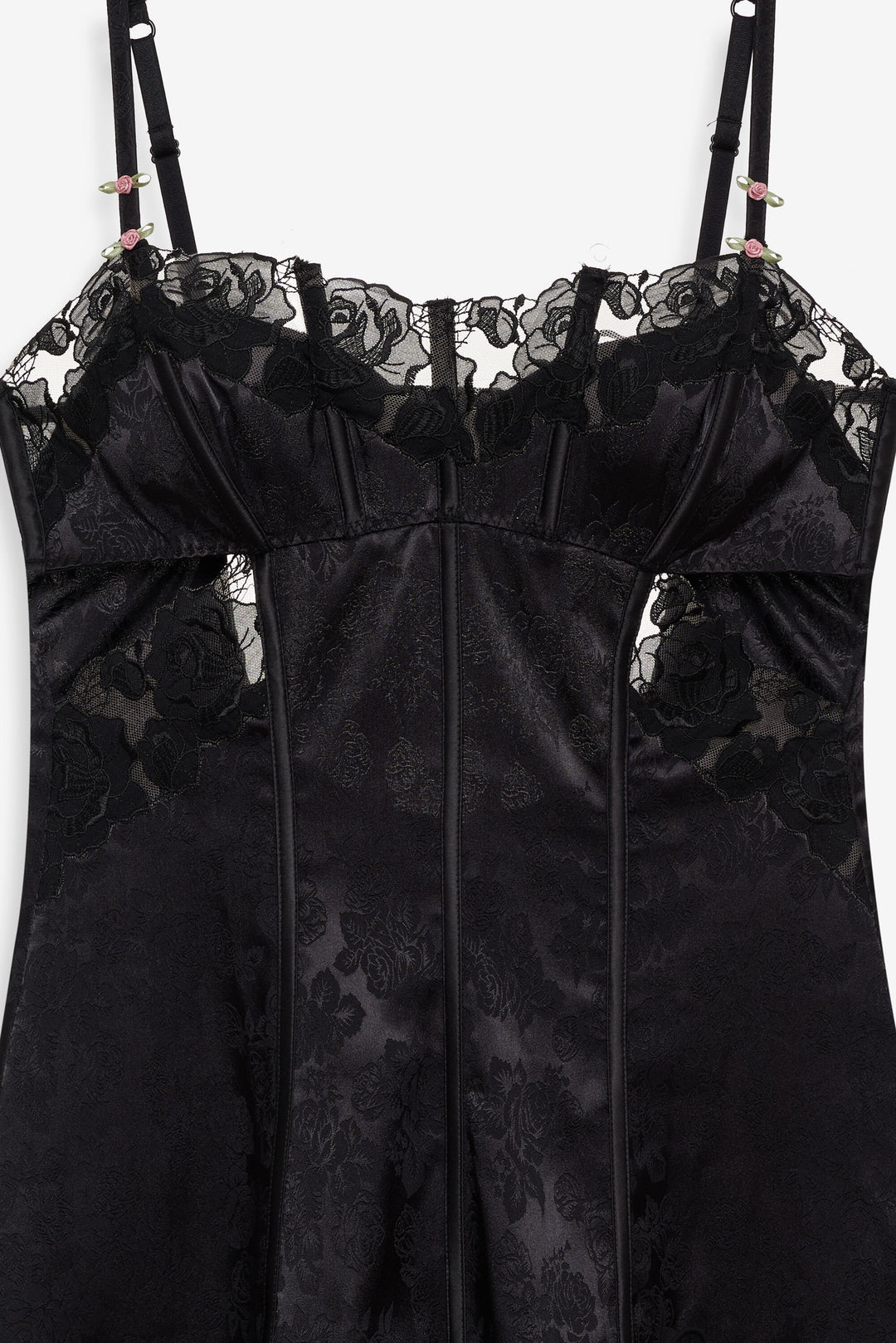 For Love and Lemons Blissful Blooms Slip Dress - Black