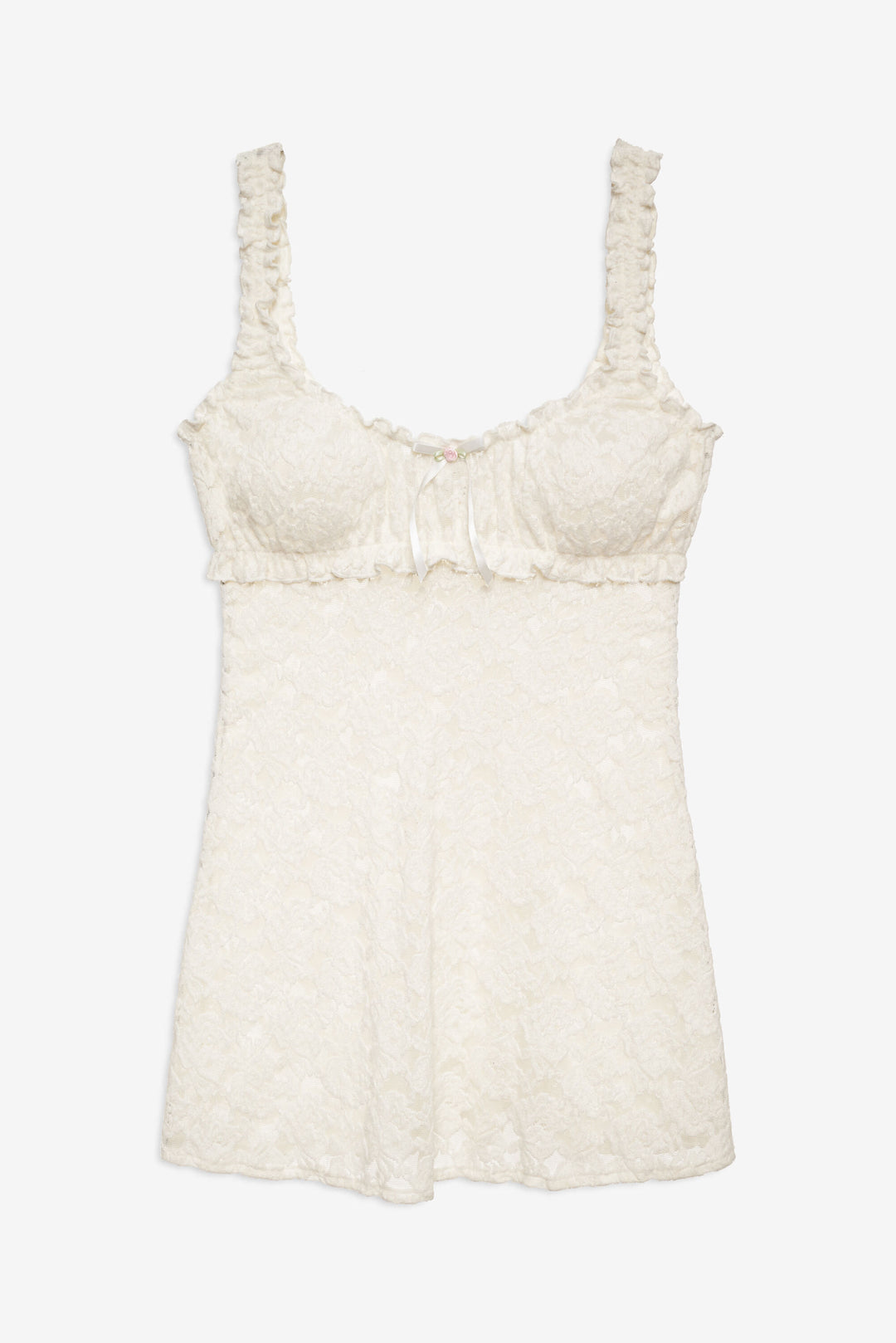 For Love and Lemons Cloud Lace Slip Dress - White