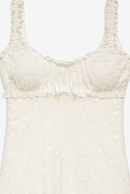 For Love and Lemons Cloud Lace Slip Dress - White