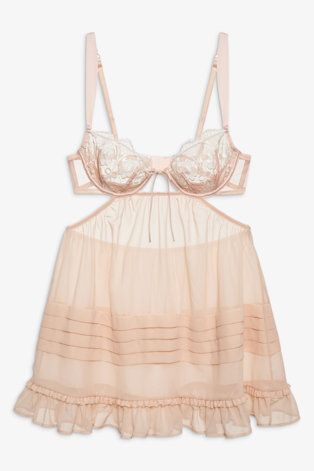 For Love and Lemons Tea Cake Lace Slip Dress - White