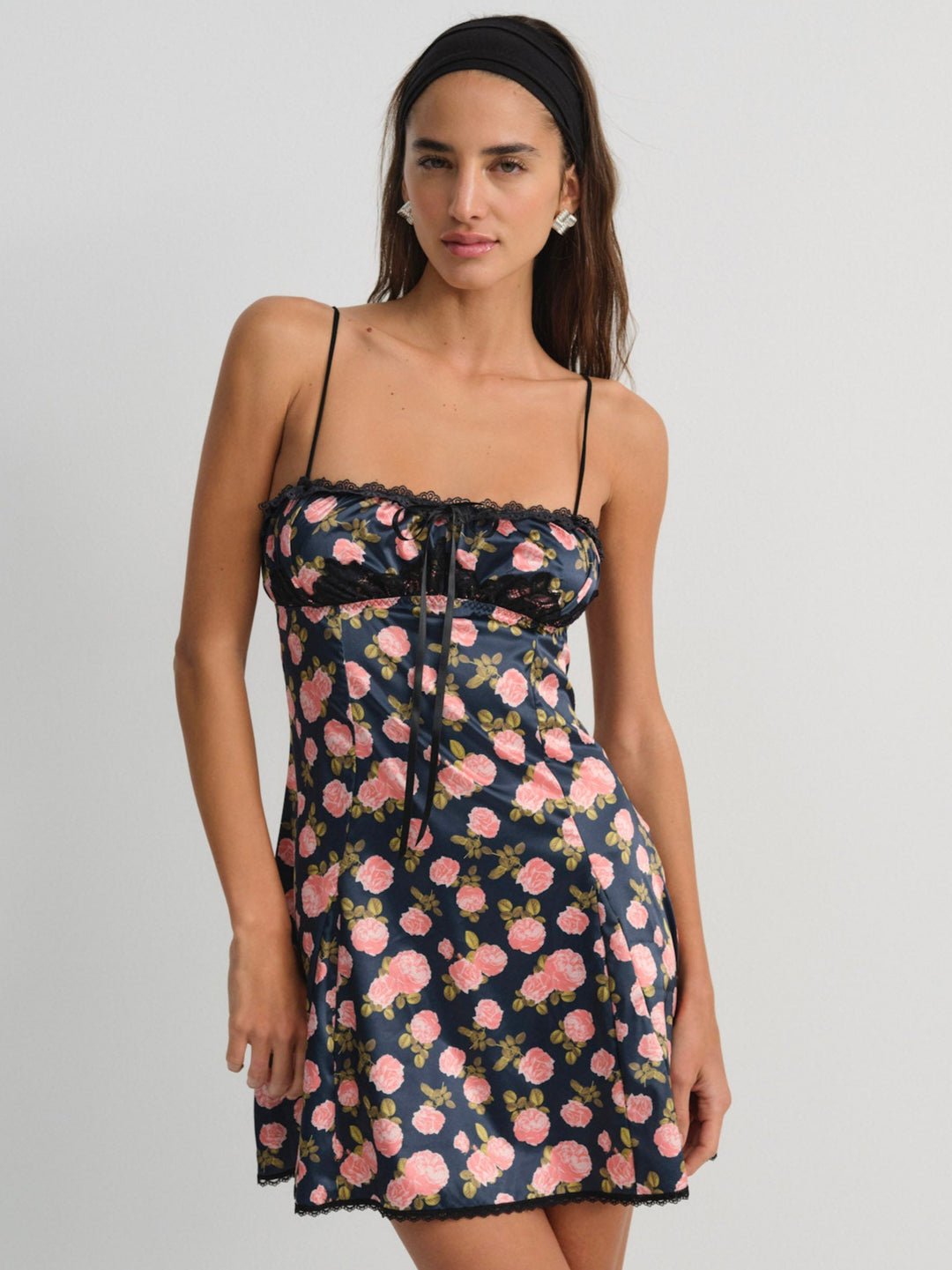 For Love and Lemons Kayla Slip Dress - Navy