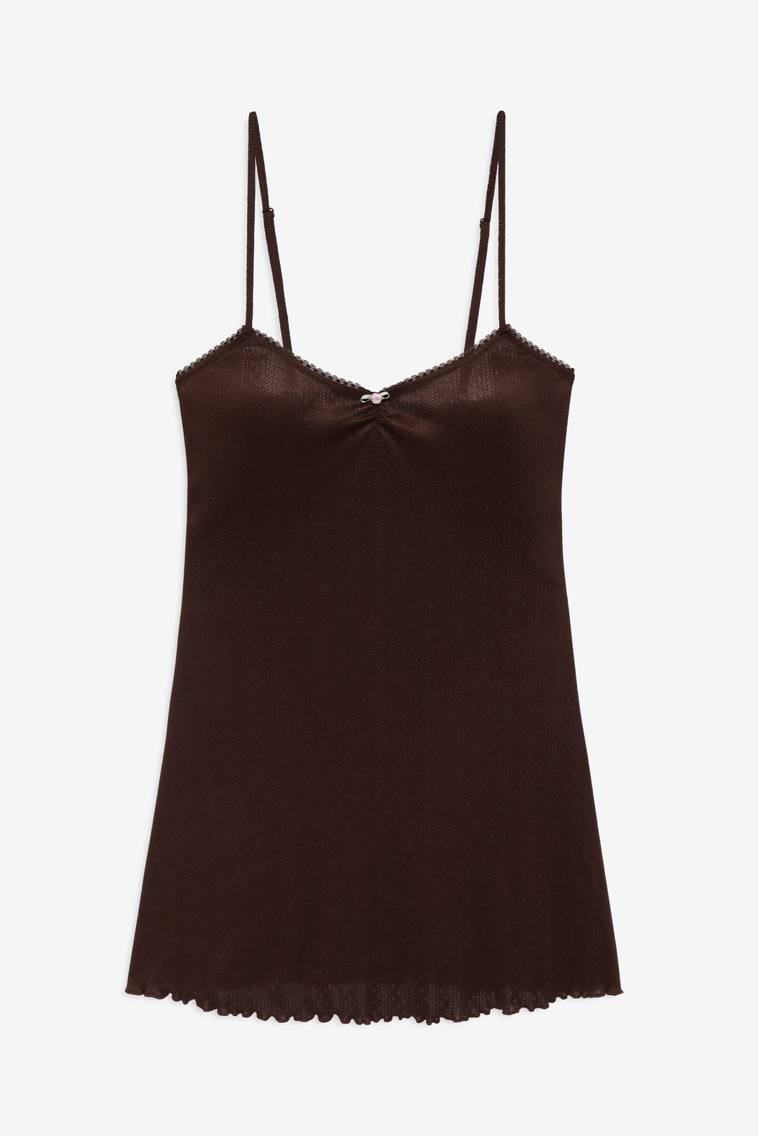 For Love and Lemons Elliana Slip Dress - Chocolate