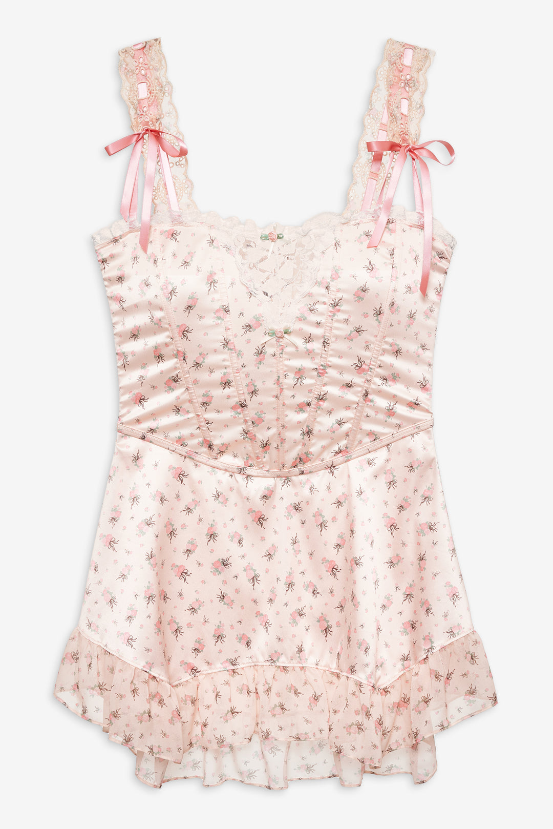 For Love and Lemons Peaches & Cream Slip Dress - Peach