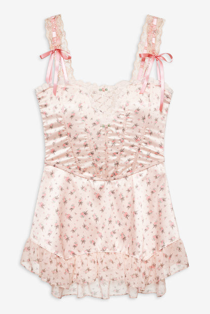 For Love and Lemons Peaches & Cream Slip Dress - Peach