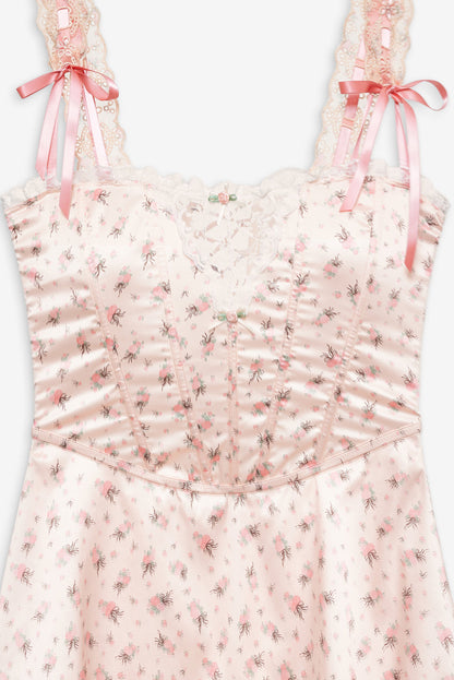 For Love and Lemons Peaches & Cream Slip Dress - Peach