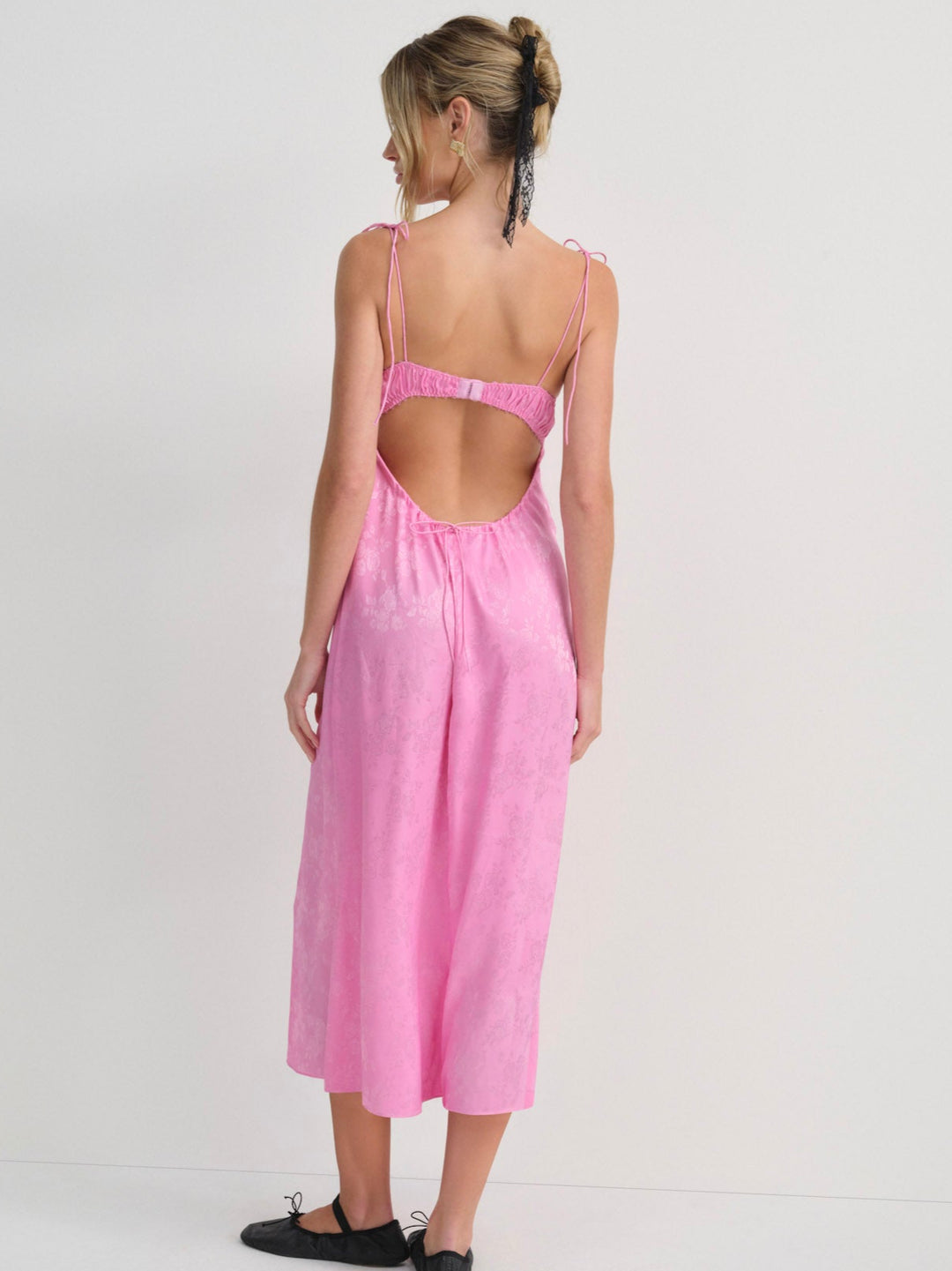 For Love and Lemons Maye Embroidered Slip Dress - Pink