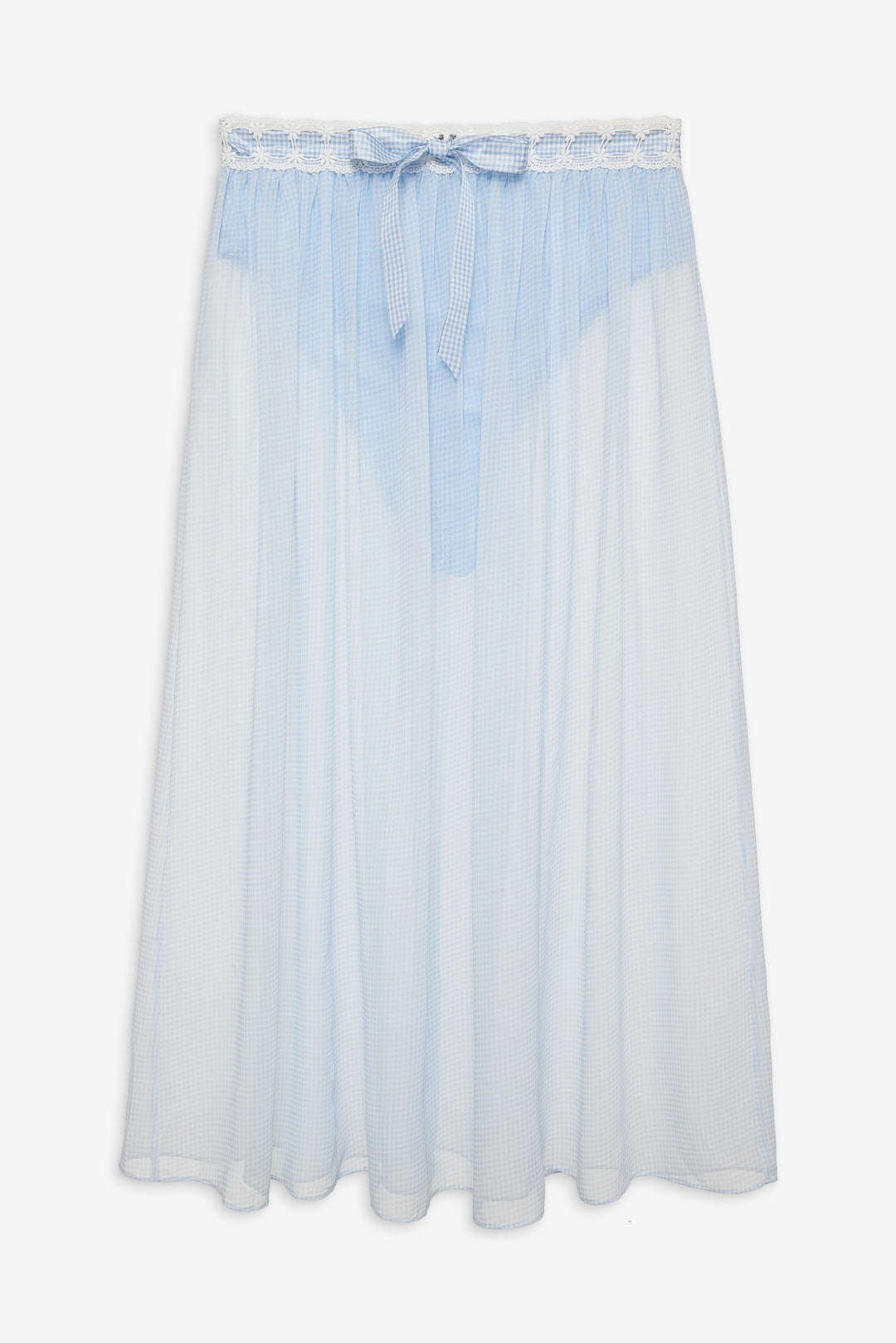 For Love and Lemons Dainty Doily Midi Skirt - Blue