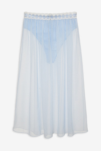 For Love and Lemons Dainty Doily Midi Skirt - Blue