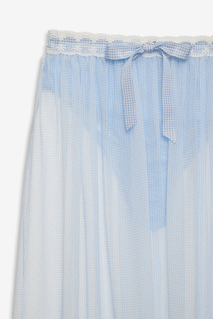 For Love and Lemons Dainty Doily Midi Skirt - Blue