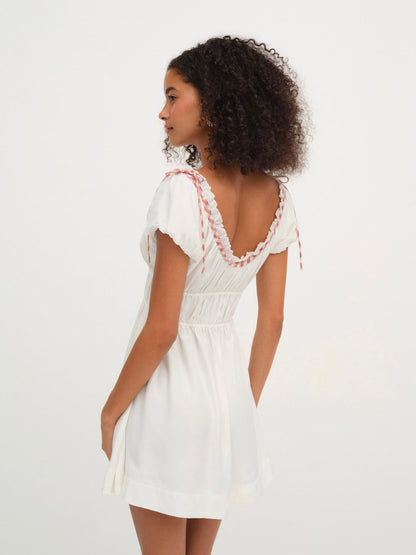 For Love and Lemons Georgia Corset Slip Dress - Red
