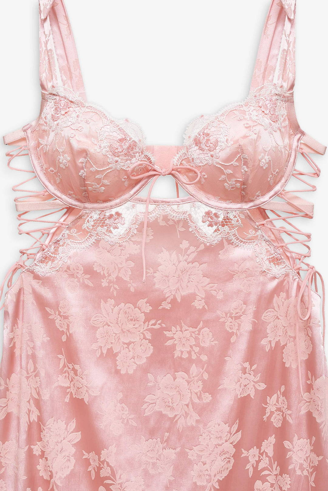 For Love and Lemons Le Fleur Slip Dress - Peach
