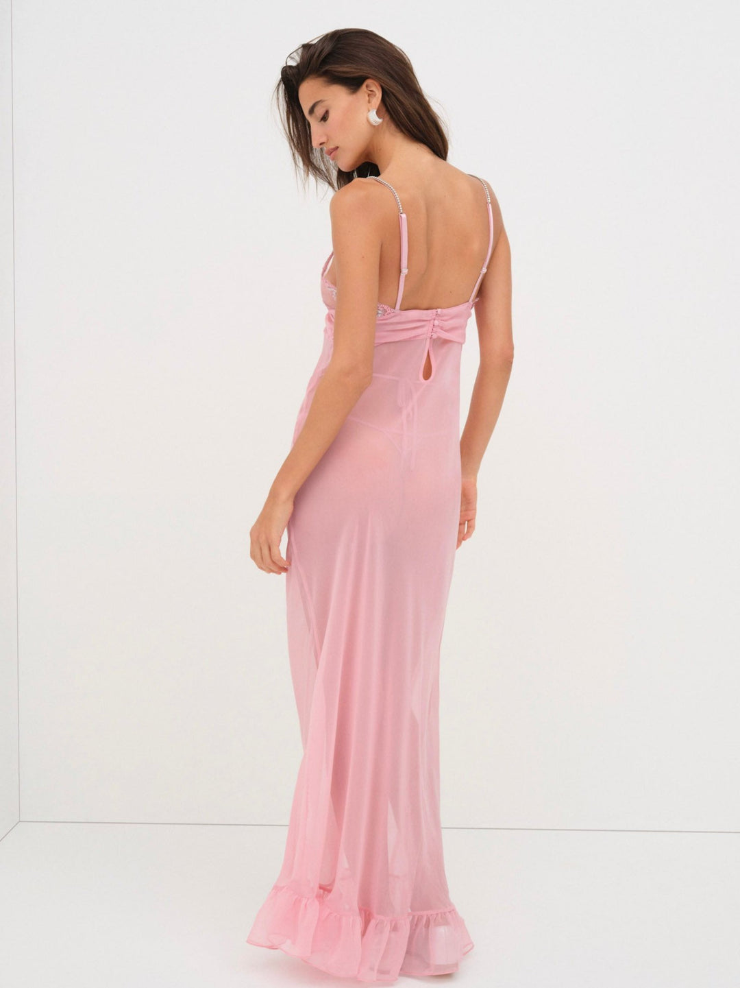 For Love and Lemons Kristi Maxi Slip Dress - Mauve