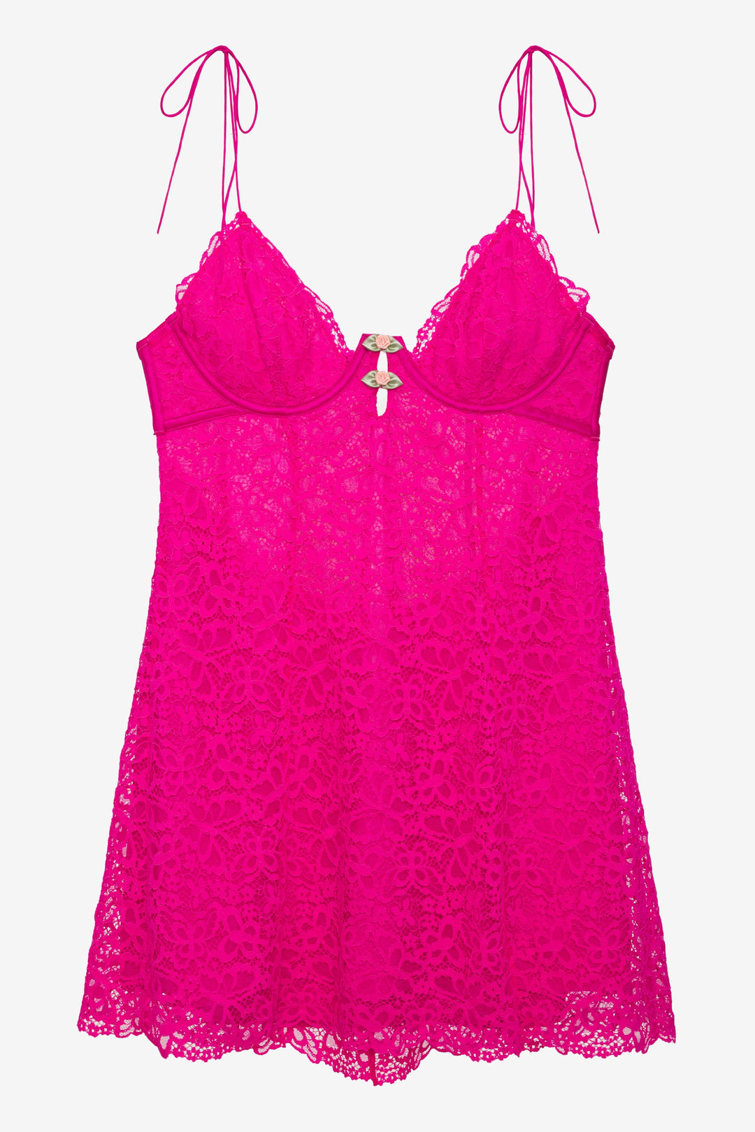 For Love and Lemons Creamsicle Lace Slip Dress - Pink