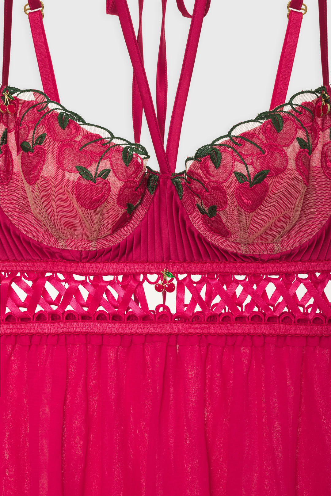 For Love and Lemons Cherie Slip Dress - Red