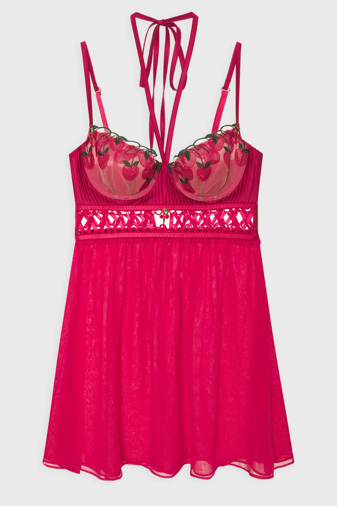 For Love and Lemons Cherie Slip Dress - Red